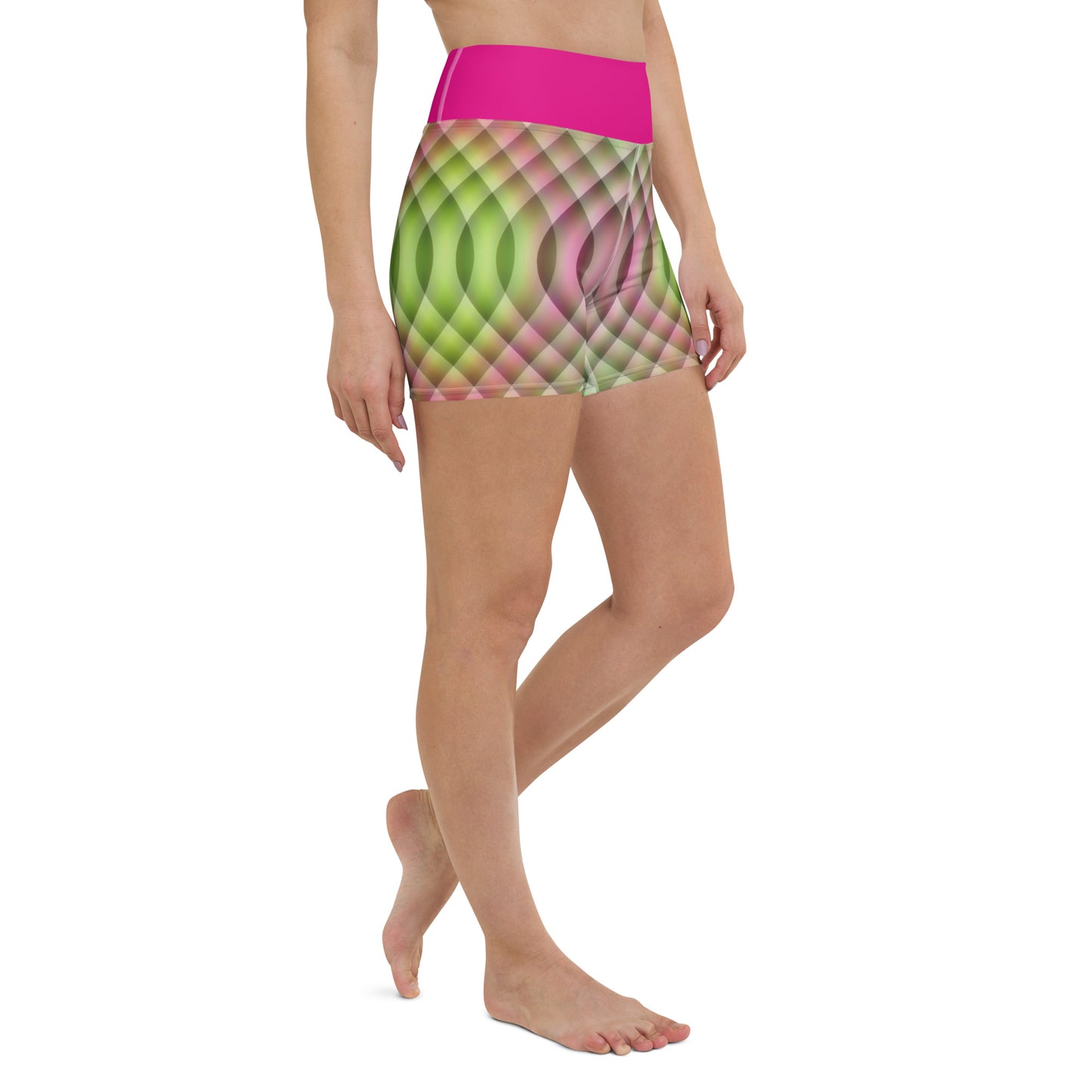 Watermelon Kaleidoscope Yoga Shorts