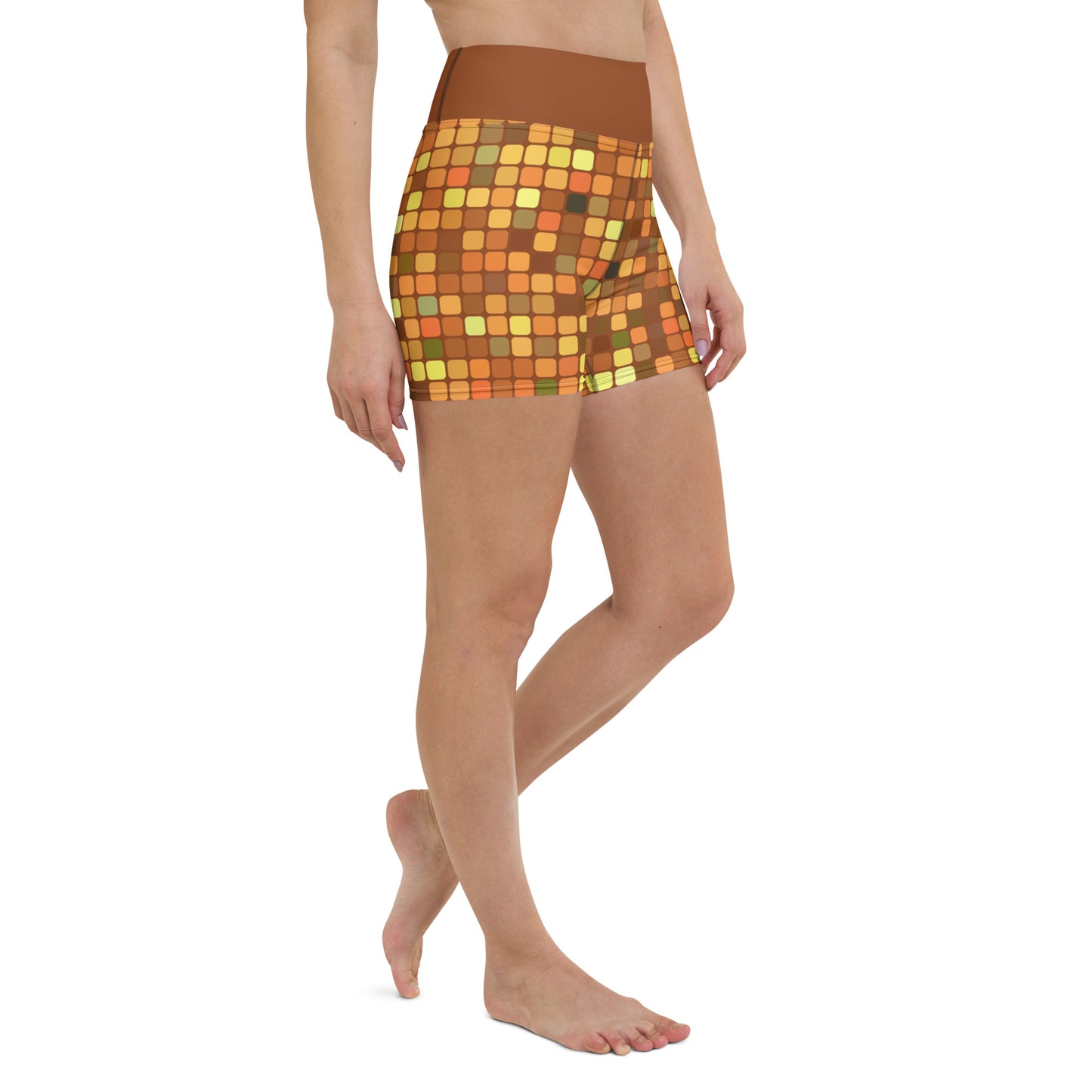 Fall Disco Ball Yoga Shorts