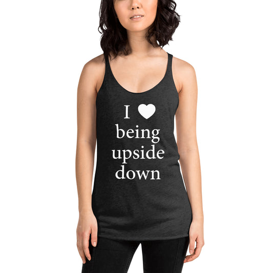 I Heart Upside Down Women's Yoga Racerback Tank