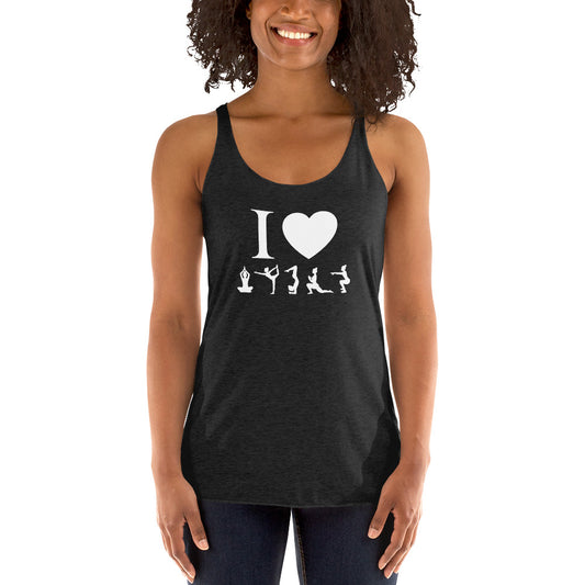 I Heart Yoga Poses Women's Racerback Tank