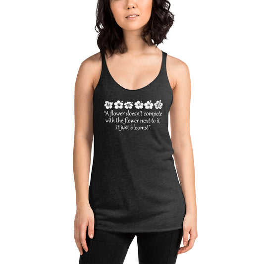 It Just Blooms Women's Yoga Racerback Tank