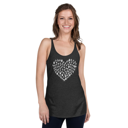 Yoga Heart Poses Women's Racerback Tank