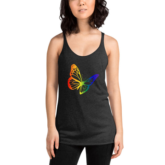 Rainbow Butterfly Women's Racerback Tank