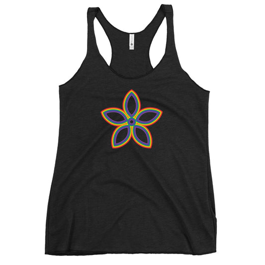 Rainbow Layered Bloom Women's Racerback Tank
