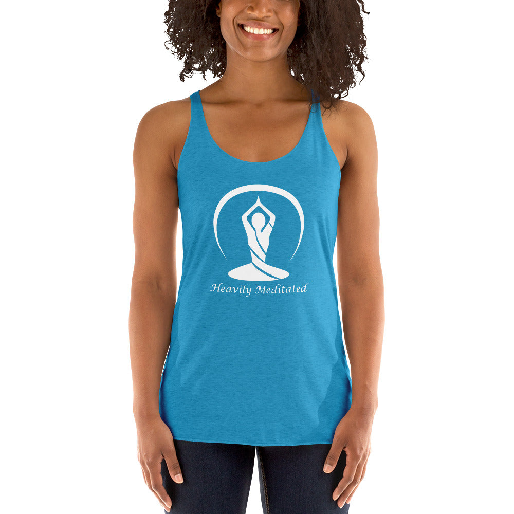 Heavily Meditated Women's Yoga Racerback Tank